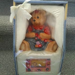 NWOT Blossom Bear Baby's Bank and Photo frame.